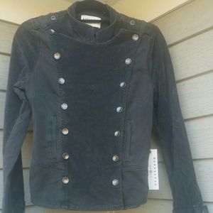 NEW MARRAKECH MILITARY MOTO GRAY BLAZER JACKET